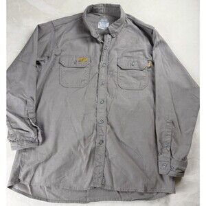 LAPCO FR Shirt XL Regular Grey Flame Resistant CAT 2 NFPA 2112 Work Shirt 70E